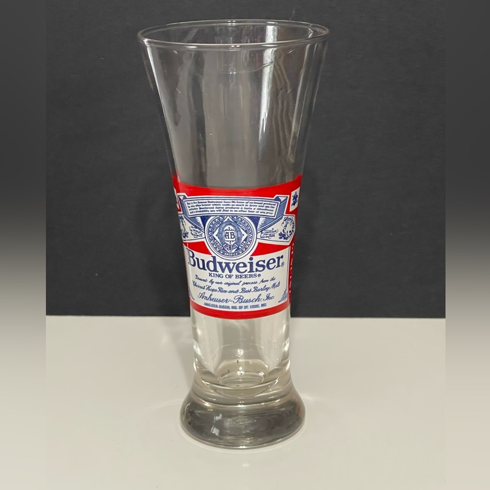 Budweiser Anheuser-Busch Pilsner Beer Glass